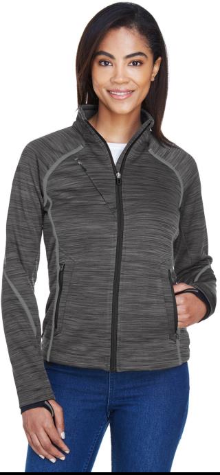 Ladies' Flux Mélange Bonded Fleece Jacket