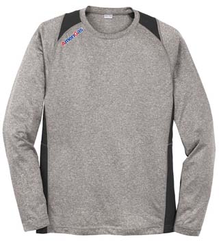 AG1-ST361LS-HT - Long Sleeve Heather Colorblock Contender Tee