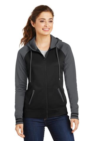 Ladies' Sport-Wick Varsity Fleece Full-Zip Hooded Jacket